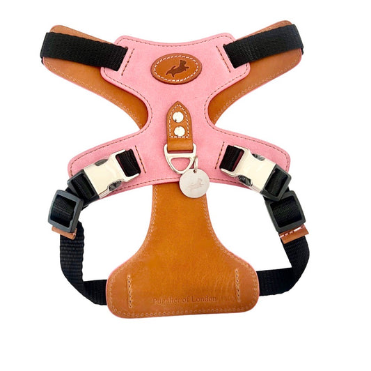 Pink Nubuck Dog Harness